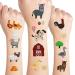 24 Sheets Barnyard Farm Animal Temporary Tattoos  Farm Themed Birthday Decoration Party Favors for Kids Goody Bag Supplies Gifts