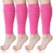 Toulite 4 Pair Football Leg Sleeves for Kids Football Calf Compression Sleeves Footless Pink Football Socks Calf Leg Scrunch Football Sleeves for Sport Running Cycling Athletes Sports