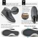 Men's Extra Wide Fit Diabetic Orthopedic Slippers - Adjustable Slip On Sneakers for Swollen Feet - Grey, Size 42 - Buy Online on GoSupps.com