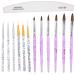 12 pieces nail design pens 1 piece nail file nail art design painting tool kit set pencils for decorating nails
