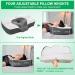 Elviros Cervical Memory Foam Neck Pillow - Contour Orthopedic Pillow for Back, Stomach, and Side Sleepers - Adjustable Ergonomic Bed Pillow for Pain Relief - CertiPUR-US Certified, White Queen Size - 23.6 x 15.2 x 3.9/5.3 inches - Buy Online on GoSupps.com