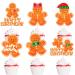 Gingerbread Theme Cupcake Topper Set 6 Styles 18 Pieces - Perfect for Boys and Girls Gingerbread Themed Parties Kids Baby Showers and Christmas Themed Parties Snowman Christmas Bubble Decorations -- 5