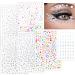 Face Gems 6 Sheets Self Adhesive Face Rhinestones for Makeup Rhinestone Stickers for Face Body Eye Hair Stick On Pearls Drop Shape Face Gems for Party Festival Accessory Craft DIY Decorations