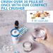 Compact Electric Pill Crusher Grinder by Pill Mill - Fine Powder Electronic Pulverizer for Medication & Vitamins - Travel-Friendly Design with Brush - Buy Online on GoSupps.com