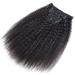 10A Italian Super 1B Natural Human Hair Kinky Straight Clip Ins for Black Women - 10Pc 120g 20inch - Buy Online on GoSupps.com