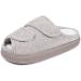 Adjustable Diabetic Slippers for Women Men Extra Wide House Shoes 9-9.5 Wide Women/7.5-8.5 Wide Men Light Coffee