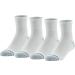 MediPeds Women's Casual Sock (Pack of 4) 3-8 White With Pink