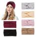 6PCS Elastic Headbands for Women - Summer Sports Headwraps with Bow in Black Gray Pink Beige Khaki & Wine Red - Buy Online on GoSupps.com
