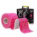 OK Tape Original Cotton Elastic Kinesiology Therapeutic Athletic Tape - 2inch x Long Roll Strips - Latex Free  Breathable  Pro for Physical Therapy Sports Athletes(Pink+White)