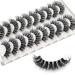 Losha Lashes D Curl Russian Strip Lashes | Fluffy False Eyelashes 10 Pairs Pack with Clear Band | DT01 - Buy Online on GoSupps.com