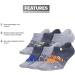 adidas Boys' Youth Superlite Badge of Sport 6-Pack No Show Socks - Large, Onix Grey/Signal Orange - Buy Online on GoSupps.com
