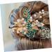 DOITOOL Silver Leaf Tiara Bridal Hair Accessories for Women Rhinestone Hair Clip Rhinestone Headpiece Womens Headpiece Rhinestones European and American Comb Bride - Buy Online on GoSupps.com