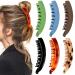 Fulaicai 6 PCS Banana Hair Clips 5.2 Inch Long Ponytail Banana Clips Strong Grip Ponytail Holder Clamp with 10 Duckbill Clip for Girls Women Thick or Medium Hair (6 Colors)