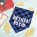 Kinbom Blue Checkered Dog Birthday Bandana - Pet Scarf for Small Medium & Large Dogs Perfect Birthday Party Accessory - Buy Online on GoSupps.com