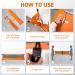 Ready First Aid Orange Folding Portable Stretcher - Durable Waterproof Fireproof for Emergency Use Transfer Up & Down Stairs Ambulance Hospital Clinic Sports Battlefield (159kg/350lbs) - Buy Online on GoSupps.com