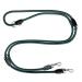 Leite -green adjustable dog leash 3m - robust nylon double linen for medium -sized to large dogs 200kg traction 2 carabiners - green hunting green 3 m x 1.1 cm