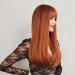 EMMOR Auburn Straight Synthetic Women's Wig with Bangs - Long Heat-Resistant Hairpiece for Daily Wear, Auburn-N - Buy Online on GoSupps.com