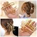 6Pcs Large Non-Slip Metal Hair Claw Clips Set - Strong Gold Hairpins for Thick Hair, Half Bun Styling Barrettes for Women, Easy Pull Up, Includes Storage Box - Buy Online on GoSupps.com