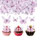 Alegre 72 edible butterflies cupcake topper purple butterflies edible tortendeco birthday edible butterflies for cake dining paper butterflies butterflies cake decor for wedding baptism