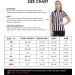 FitsT4 Women's Black & White Stripe Referee Shirt - Zipper Collared V-Neck Short Sleeve Jersey for Refs, Waitresses - Size Small - Buy Online on GoSupps.com