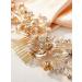 AW BRIDAL Pearl Flower Wedding Hair Comb - Gold Bridal Hair Accessories - Buy Online on GoSupps.com