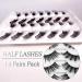Shop Half Lashes: 14 Pairs Natural Cat Eye False Eyelashes - Handmade Soft Faux Mink & Clear Band - Buy Online on GoSupps.com