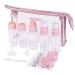 Empty trip bottles Set Small cosmetics container refillable for aircraft shampoo liquid Sorty flight hand luggage accessories with a transparent cultural bag 12 pieces