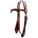Thor Equine Headstall Allan Western Bridle with Concha and Dots V-Shaped Chesnut Chesnut Cob