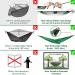 Portable Single Person Camping Hammock with Tree Straps, Mosquito Net, Rain Fly - Lightweight Parachute Nylon Hammock for Travel, Hiking, Backpacking - Camping Gear (Green/Dark Green) - Buy Online on GoSupps.com