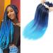 Anti-drawn braiding hair Easy Braid Professional itch-free art fiber crochet borders yaki texture hair extensions 6 packs braid hair 26 inch 66 cm (lot de 6) 1b/purple/lblue