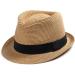 Women's Short Brim Straw Sun Hat Fedora Trilby - Packable Beach Hat in Khaki - Buy Online on GoSupps.com