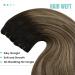Youngsee Tressen 40cm Real Hair Balayage Weaving Extensions - Ombre Black Brown Blond 100g #1b/4/27 - Buy Online on GoSupps.com