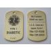 Custom Engraved Diabetes Medical Alert Tag Pendant Necklace - Personalized Gold & Silver Options Available - Buy Online on GoSupps.com