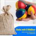Mister M Juggling Balls - 3 Eco-Friendly Balls in Beige Jutesack | Waterproof Easy to Grab | Ideal for Beginners & Professionals | Includes App & Online Video Tutorial - Buy Online on GoSupps.com