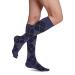 Sigvaris Women’s Style Microfiber Patterns 830 Closed Toe Calf-High Socks 20-30mmHg - Purple Argyle - Medium Short