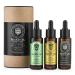 Guardenza Huile Barbe Variety Set - 3 Huiles Barbe Diff rentes - Soin de Barbe - 30 ml par Flacon
