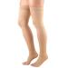 Truform Women's Compression Stockings 20-30 mmHg Thigh High Length Open Toe Opaque Beige Medium Beige (Open Toe) Medium (1 Pair)