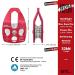 GM CLIMBING 32kN UIAA Certified Large Rescue Pulley - Red | CE/UIAA Single/Double Sheave with Swing Plate - Buy Online on GoSupps.com