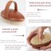 Premium Dry Brushing Shower Brush for Soft, Glowing Skin | Exfoliating Body Brush for Cellulite Removal | Portable Dry/Wet Brush for Dead Skin | Ebony Water Drop Design - Buy Online on GoSupps.com