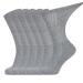 LIN PERFORMANCE Diabetic Crew Socks With Non-Binding Top and Cushion Sole for Men and Women 6 Pairs L(LightGreyHeather 10-13) Crew/Lightgreyheather/6prs Large
