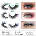 Boahankuke Colored Wispy Cat-Eye Fox-Eye Festival Lashes - Red Green Fluffy Glitter 3D Faux Mink Extensions - Buy Online on GoSupps.com