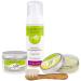 Greenendoor Anti-Pimple Set | Exclusive Natural Cosmetics - Balm Foam Peeling & Olive Wood Brush | Cruelty-Free Skincare - Buy Online on GoSupps.com