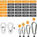 Premium Karabiner Set (60mm 80mm 100mm) - Heavy-Duty Snap Lock Steel Carabiners for Camping Hiking & Key Rings (10-Pack Up to 350kg) - Buy Online on GoSupps.com