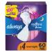 Always Radiant Feminine Pads For Women, Size 4 Overnight Absorbency, Multipack, With Flexfoam, With Wings, Scented, 20 Count X 3 Packs (60 Count Total)