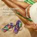 Purple Flamingo Palm Leaf Flip Flops | Unisex Multi-Colored Sandals for Home Spa & Travel - Buy Online on GoSupps.com