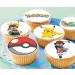 Pre-Cut Pokemon 1B Edible Stand up Wafer Paper Cupcake Toppers Cake Decorations Birthday Party (24)