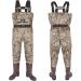 DRYCODE Men's Chest Waders with Boots | Waterproof 2-Ply Nylon/PVC Duck Hunting Waders | Women's Fishing Waders Camo M10/W12 - Buy Online on GoSupps.com