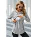 Sosolism Women's Nursing Hoodie | Maternity Breastfeeding Top | Long Sleeve Pregnancy Sweatshirt | XL Light Grey - Buy Online on GoSupps.com