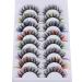 Yawamica Colored Wispy Fluffy Russian Strip Lashes - 8 Pairs (8 Colors) | D Curl False Eyelashes for Colored Lash Extensions - Buy Online on GoSupps.com
