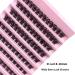 Bransfy Cluster Lashes D Curl 120 Pcs | Individual False Eyelashes Extension | Natural Look Reusable Mix DIY | Super Thin Band | Soft & Comfortable | Fluffy Clusters - Buy Online on GoSupps.com
